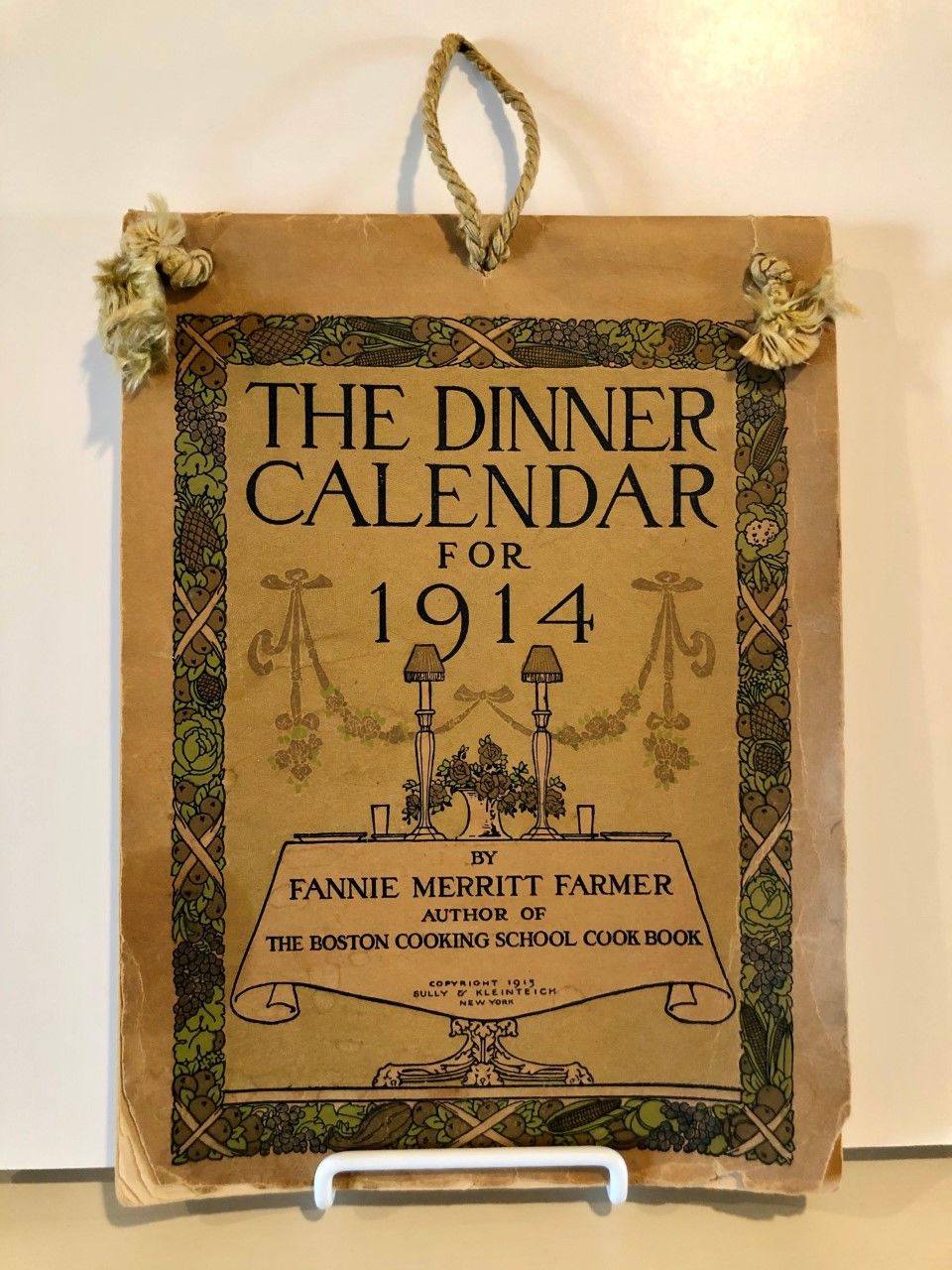 The Dinner Calendar for 1914 by FARMER, Fannie Merritt Very Good Wraps