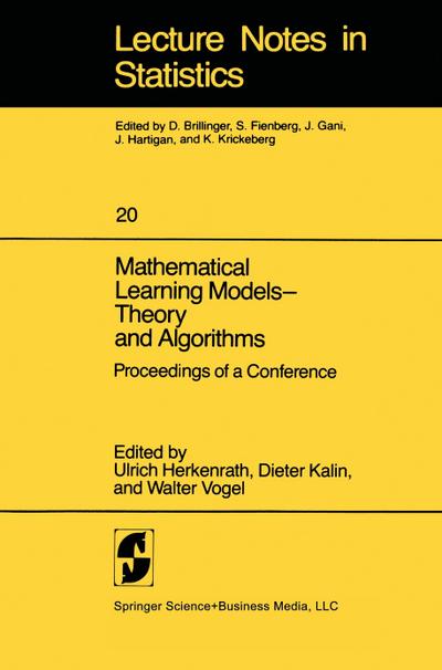 Mathematical Learning Models ¿ Theory and Algorithms : Proceedings of a Conference - U. Herkenrath