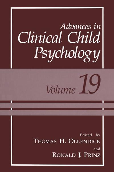 Advances in Clinical Child Psychology - Thomas H. Ollendick