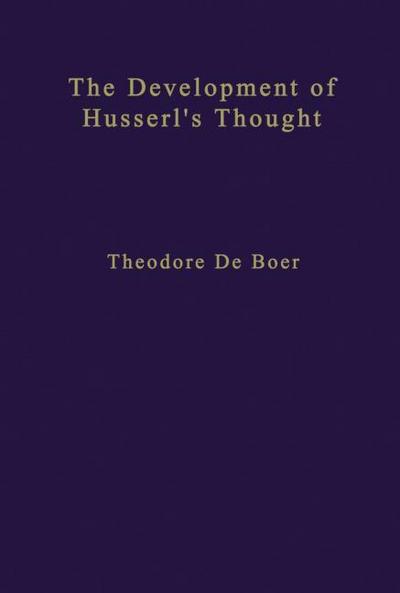 The Development of Husserl¿s Thought - Th. De Boer