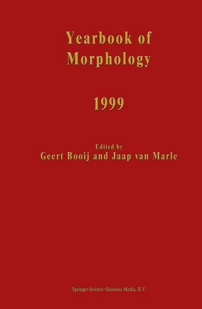 Yearbook of Morphology 1999 - Jaap Van Marle