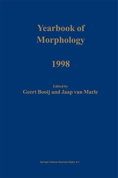 Yearbook of Morphology 1998 - Jaap Van Marle
