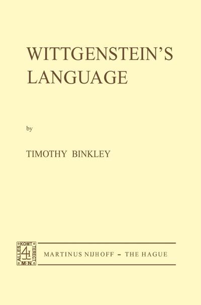 Wittgenstein¿s Language - T. Binkley