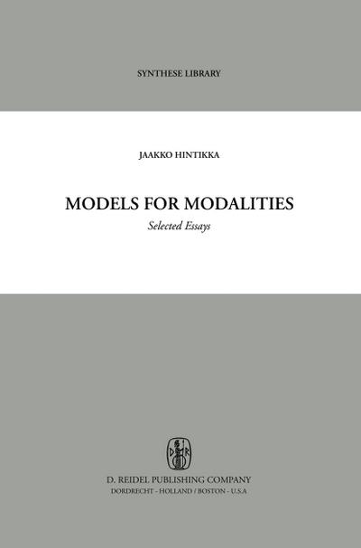 Models for Modalities : Selected Essays - Jaakko Hintikka