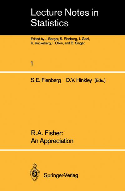 R.A. Fisher: An Appreciation - Stephen E. Fienberg