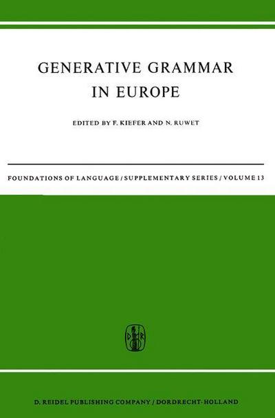 Generative Grammar in Europe - N. Ruwet