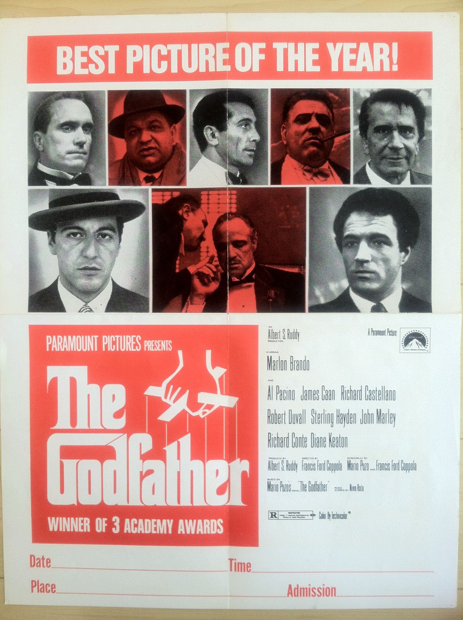 THE GODFATHER POSTER ZZ086 All Sizes MOVIE POSTER Photo Poster Print Art 
