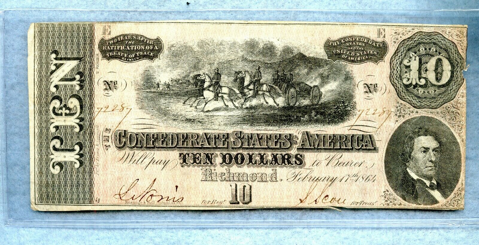 $10 Confederate Bank Note