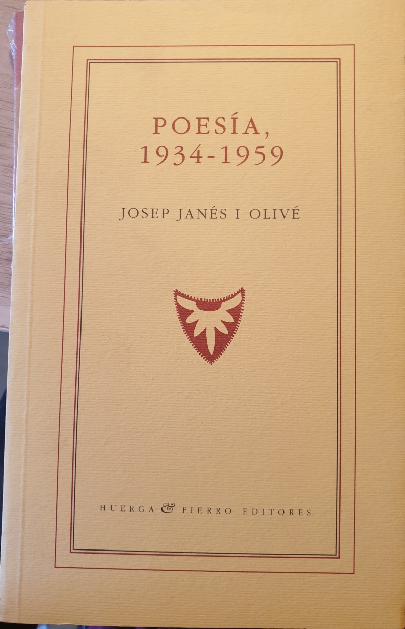 POESIA 1934-1959. - JANES I OLIVE, Josep.