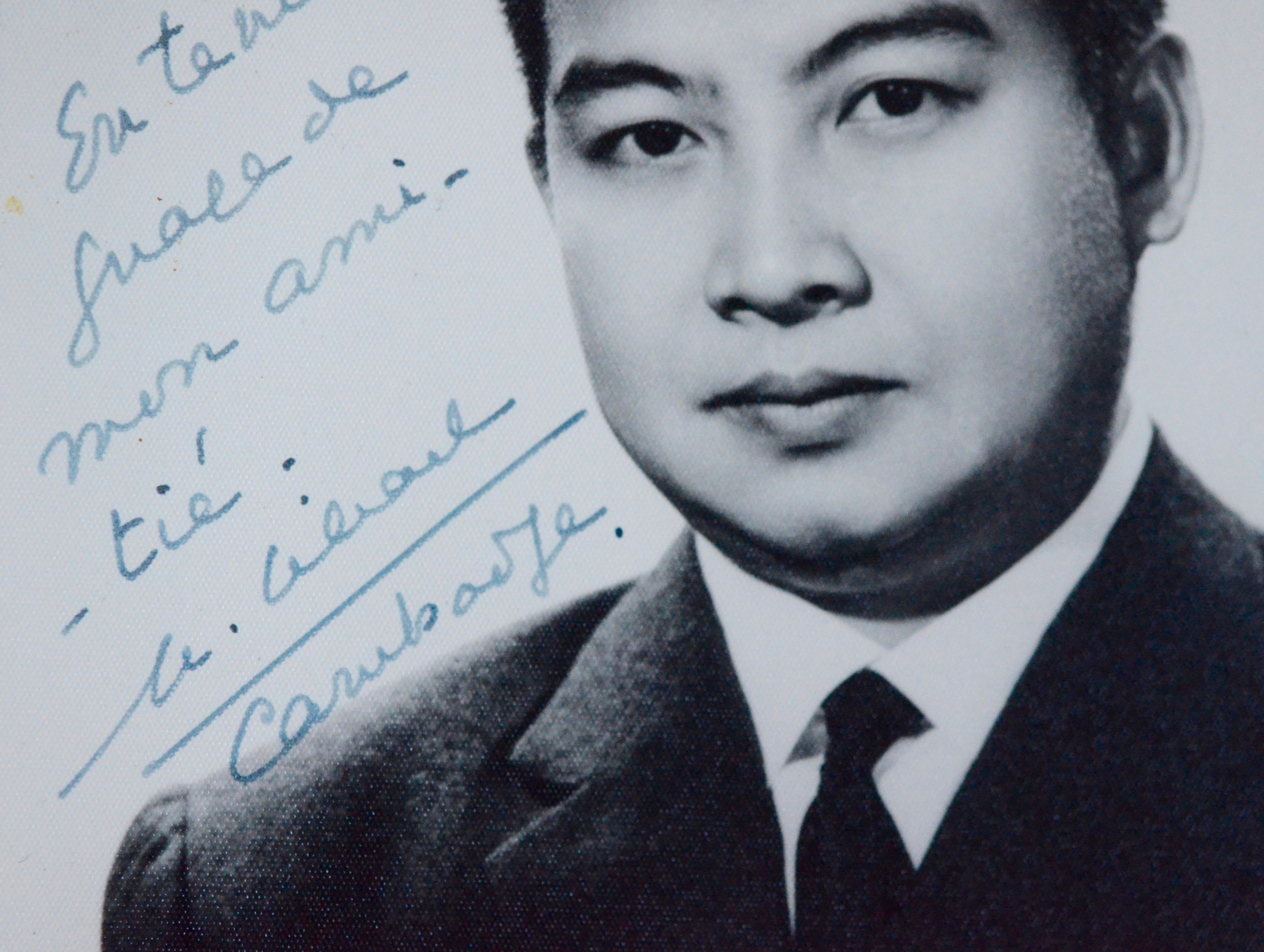 [Signé] Portrait dédicacé de Norodom Sihanouk, roi du Cambodge Sihanouk Norodom 1922 2012 [ ]