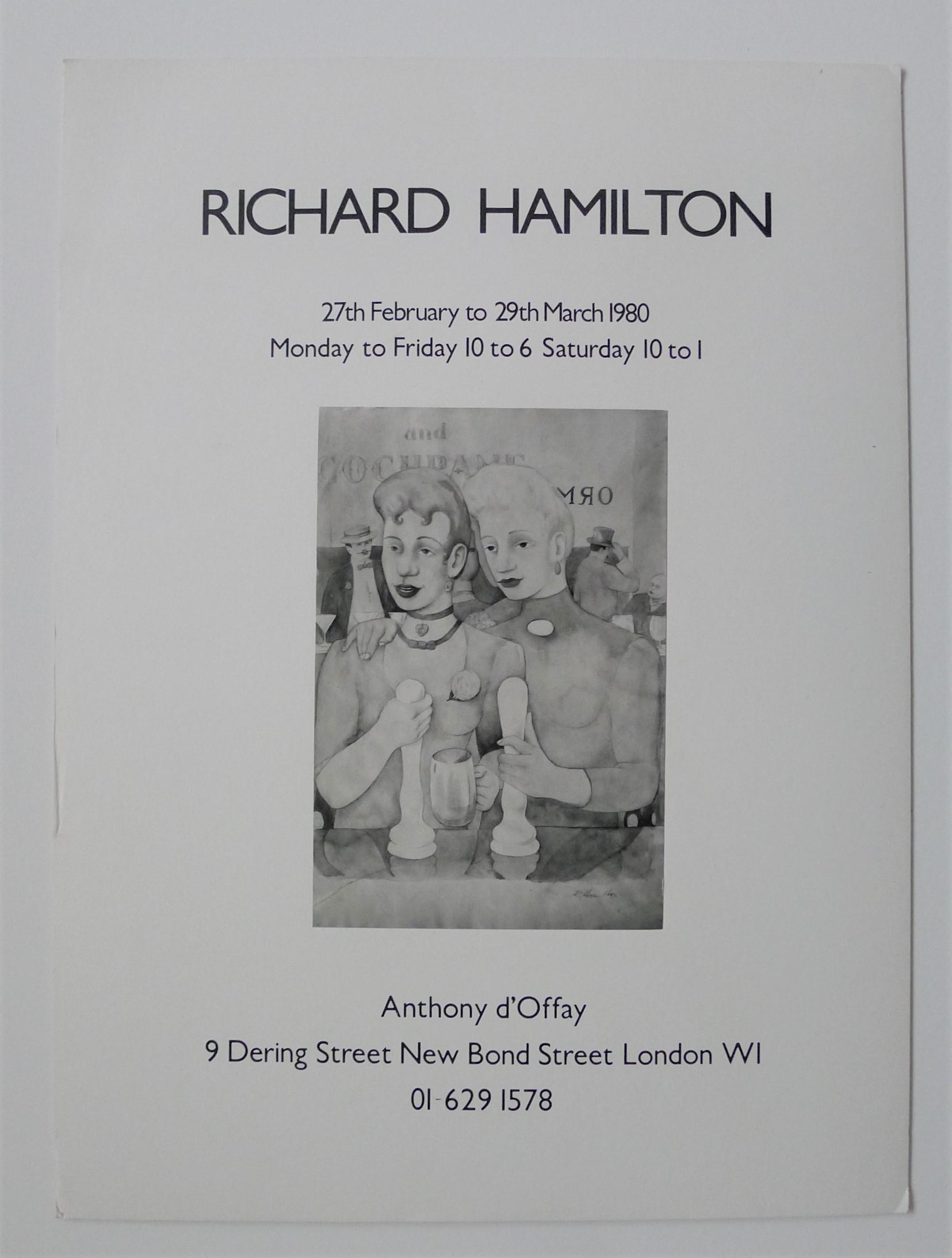 Richard Hamilton Drawings Prints And Paintings 1941 1955 Poster Anthony D Offay London 27 February To 29 March 1980 By Hamilton Richard 1980 1st Edition Art Nbsp Nbsp Print Nbsp Nbsp Poster Roe And Moore Richard Hamilton Drawings Prints And Paintings 1941 1955 Poster Anthony D Offay London 27 February To 29 March 1980 By Hamilton Richard 1980 1st Edition Art Nbsp Nbsp Print Nbsp Nbsp Poster Roe And Moore