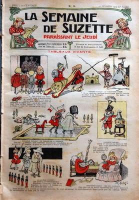 1909 la semaine de suzette plateau à lettres