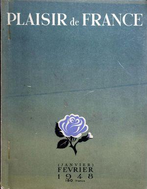 "BOUCHERON" Annonce originale entoilée  PLAISIR DE FRANCE 1948  P SIM   26x33cm 