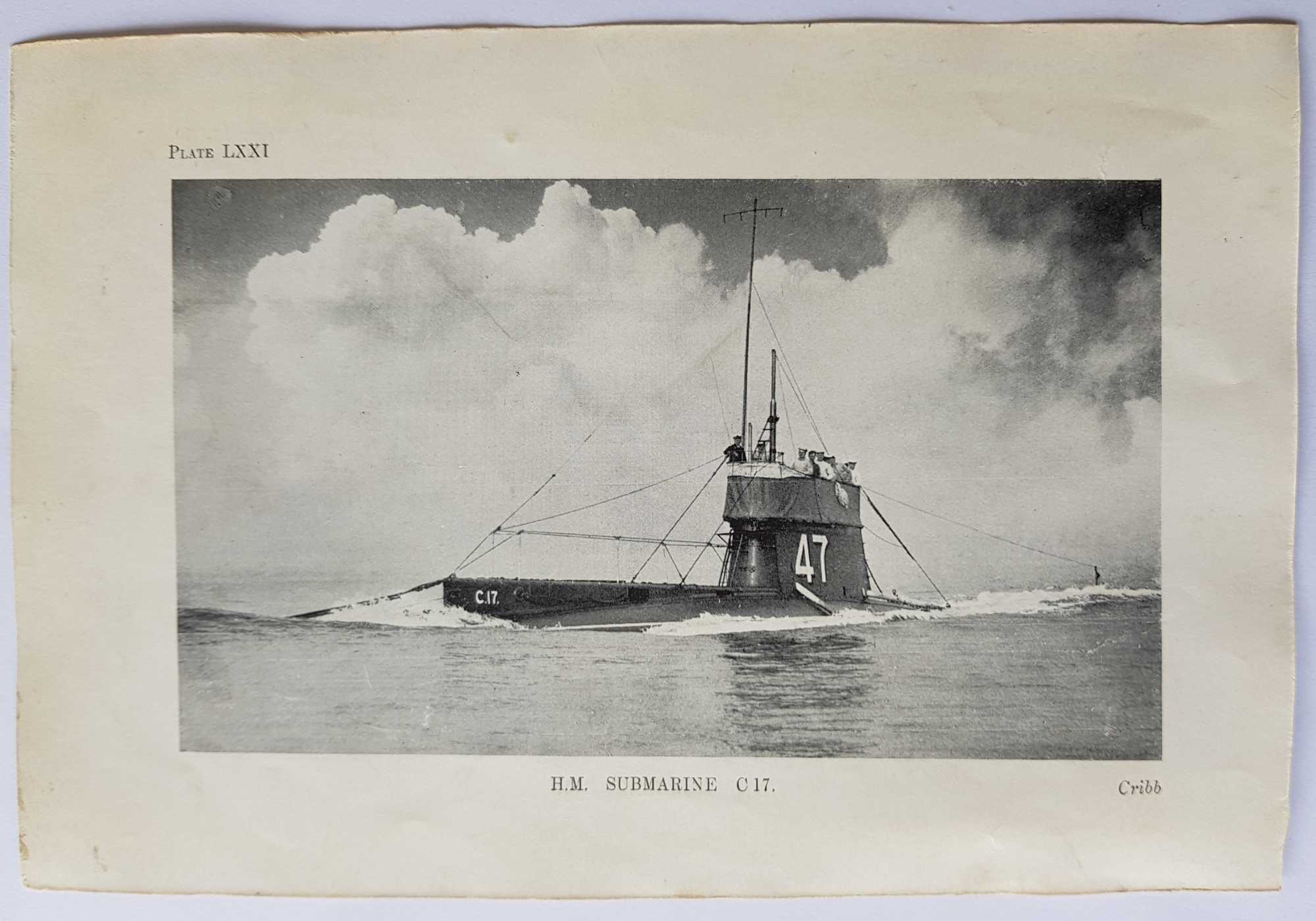 WW1 Warship 1915 Photo Print HM Submarine D7 HM Submarine C34, C17 Cribb [Assez bon] [Couverture souple]