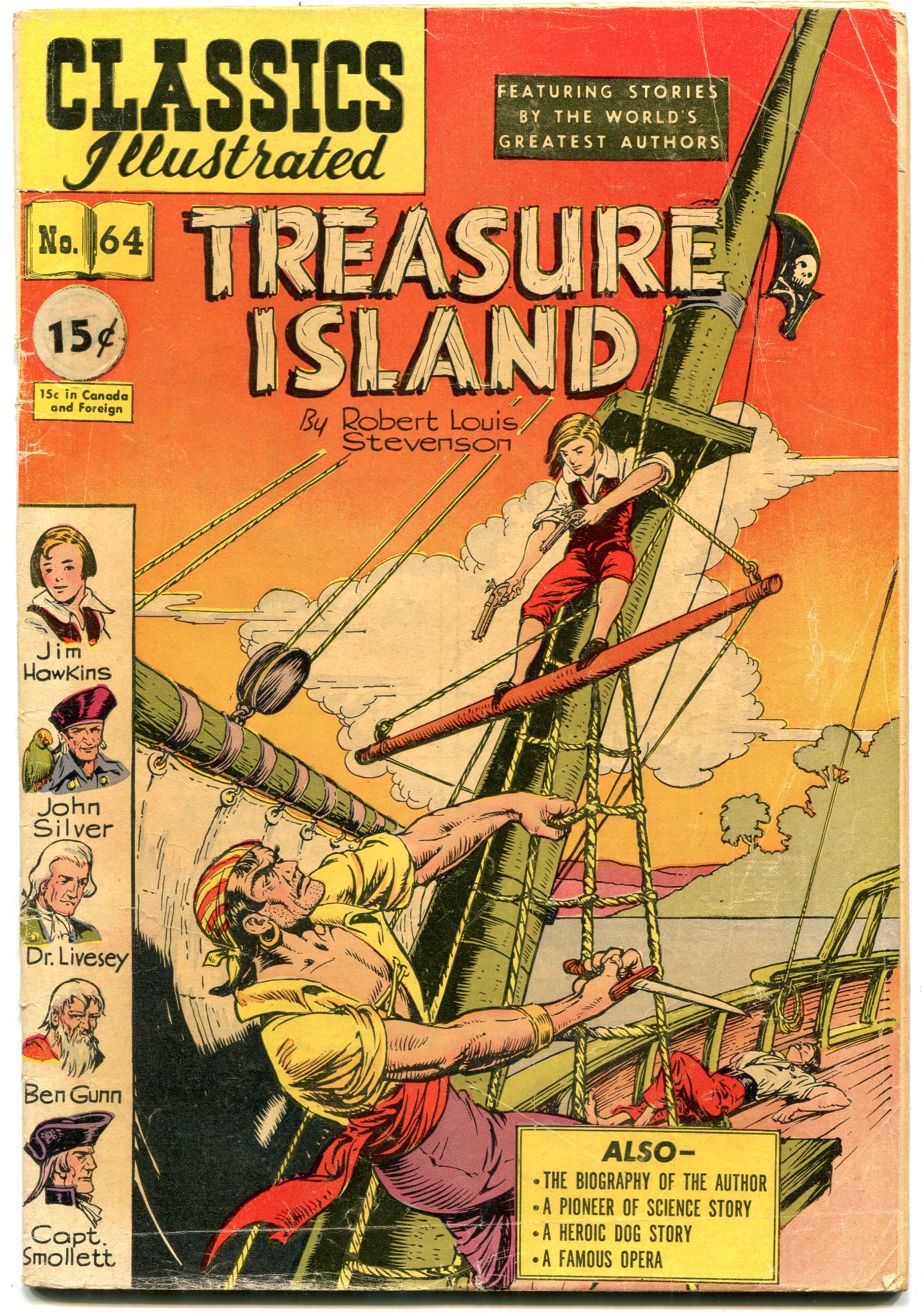 Classics Illustrated #64 HRN 62- Treasure Island - EGYPTIAN COLLECTION VG [Very Good] [Softcover]