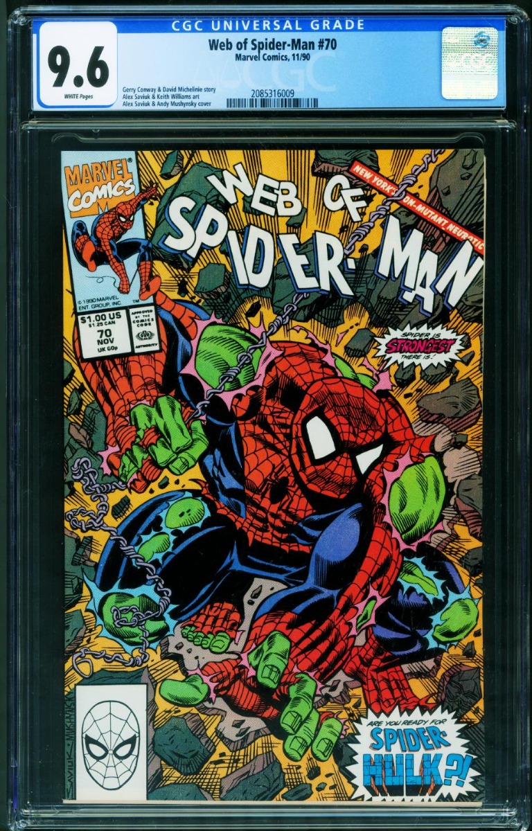 Web Of Spider-man #70 CGC  1990-SPIDER-HULK- 2085316009: (1990) Comic |  DTA Collectibles