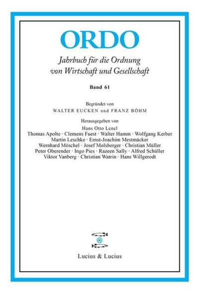 ORDO 61 : Jahrbuch für die Ordnung von Wirtschaft und Gesellschaft - De Gruyter