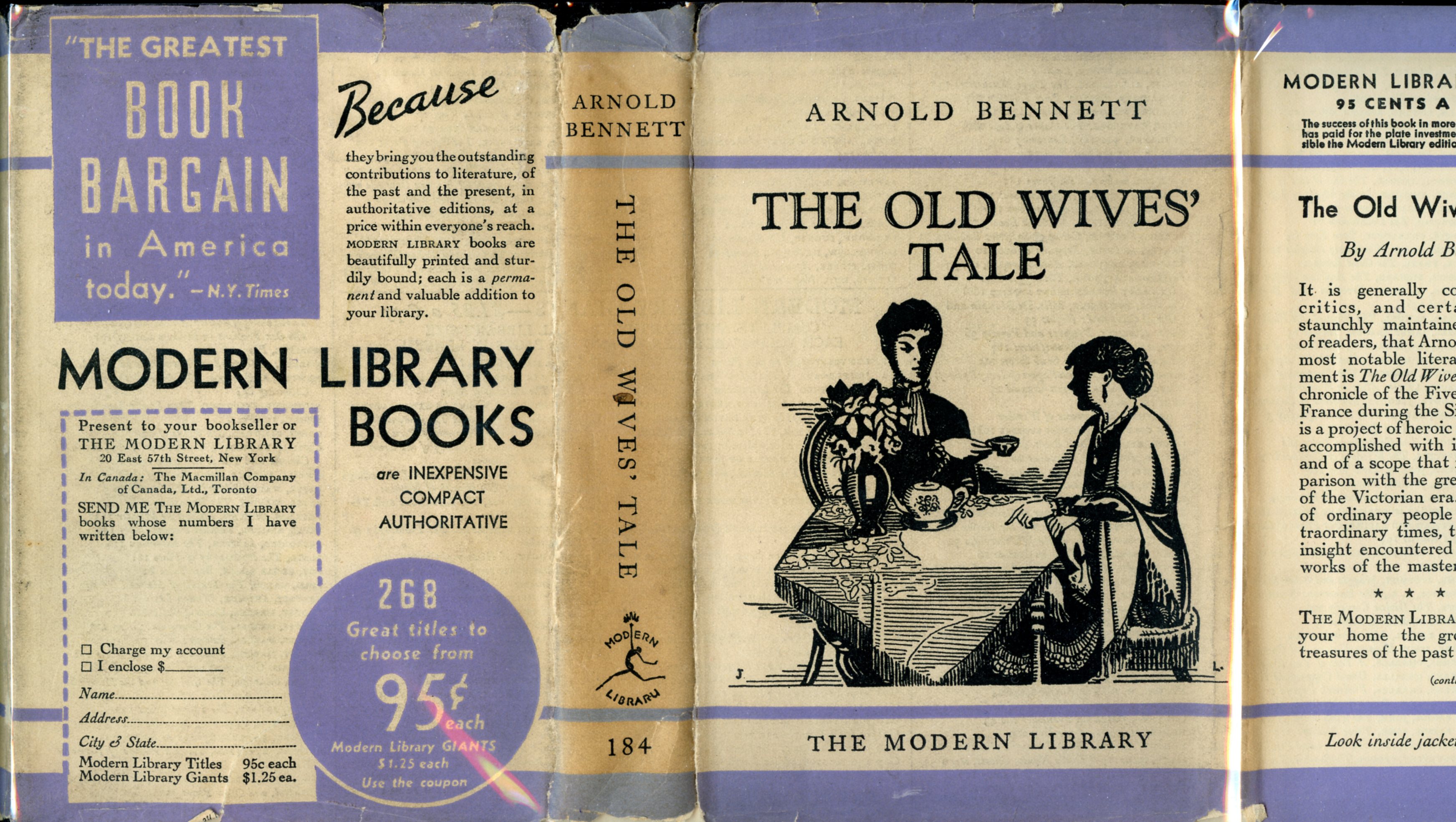THE OLD WIVES TALE (ML# 184.1, Modern Library Edition, Autumn 1939) BENNETT, ARNOLD, Written By, English author, best known as a novelist. [Assez bon