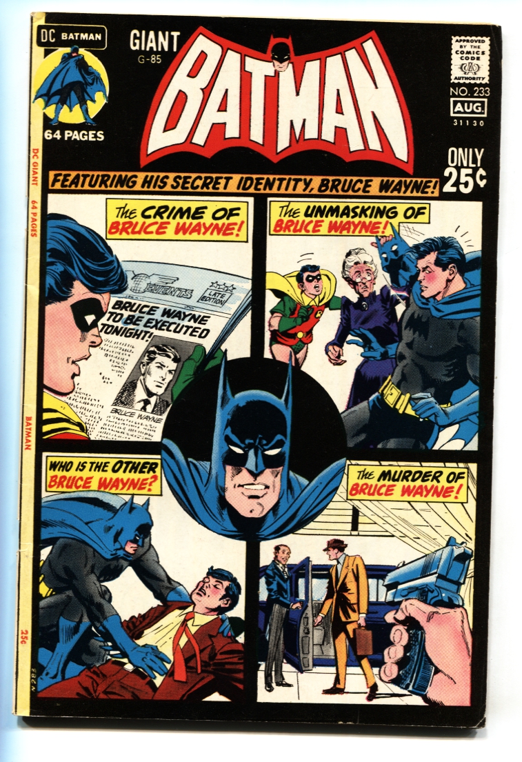 Batman #233 1971- DC Giant- Bruce Wayne VF-: (1971) Comic | DTA Collectibles