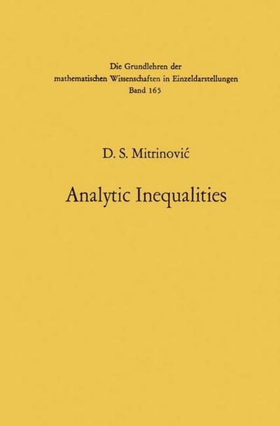 Analytic Inequalities - Dragoslav S. Mitrinovic