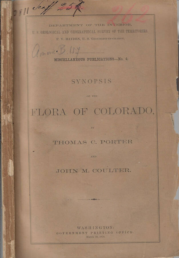 Synopsis of the flora of Colorado - Thomas C. Porter, John M. Coulter