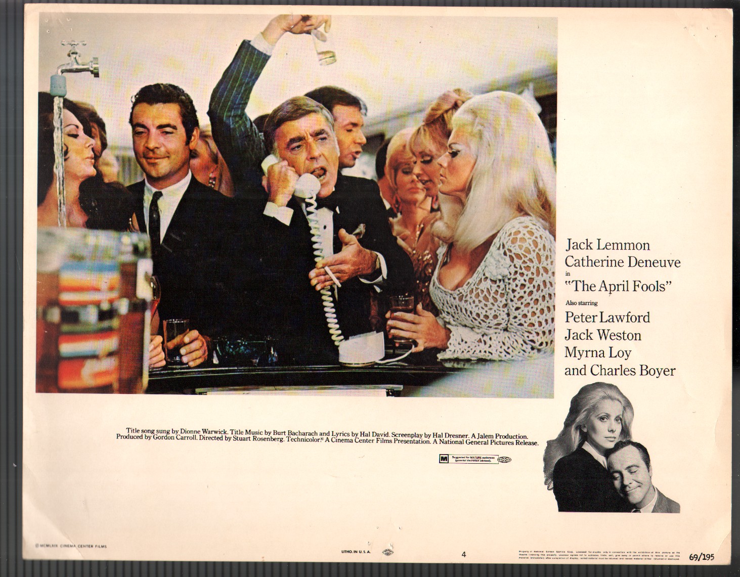 April Fools Lobby Card 4 1969 Jack Lemmon Peterlawford 1969 Photograph Dta Collectibles