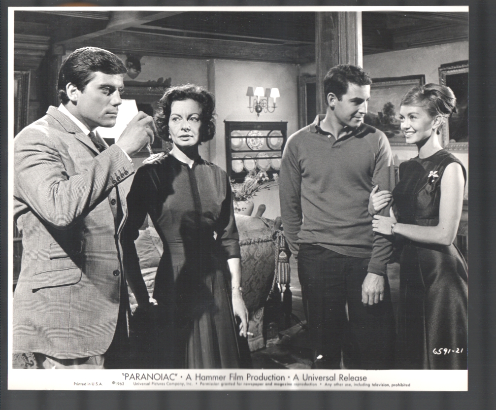 Paranoiac Oliver Reed Sheila Burrell Alexander Davion 8x10 B W Movie Still 1963 Photograph Dta Collectibles