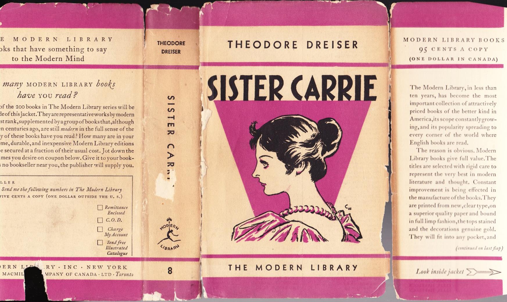 Sister Carrie by Dreiser, Theodore: Very Good Hardcover (1932) 1st ...