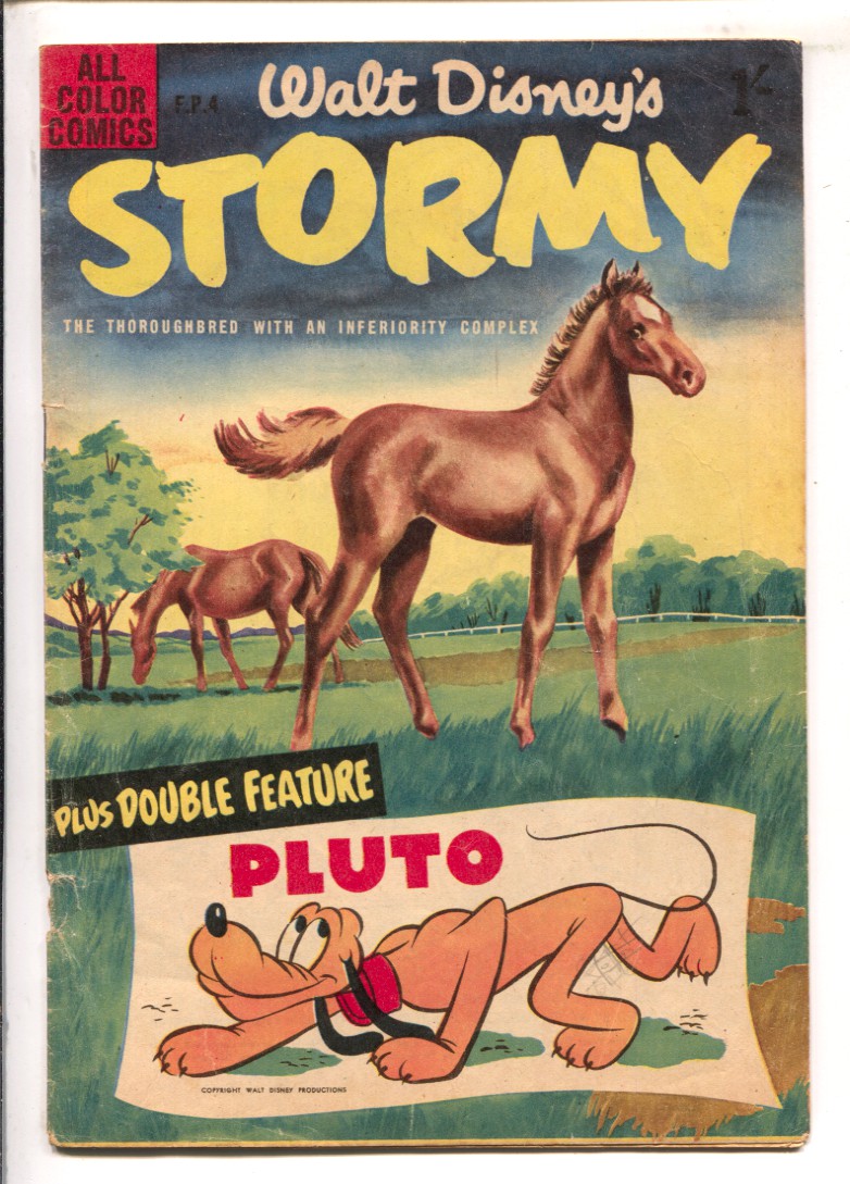 Film Review Comic 4 1954 Dell Walt Disneys Stormy Pluto And Mickey Mouse All Color Comics