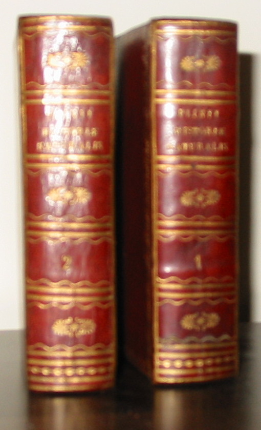 C. Plinii Secundi Historiae naturalis libri XXXVII Two volumes of three (Books I-XXIV only). - PLINY, C. Secundus