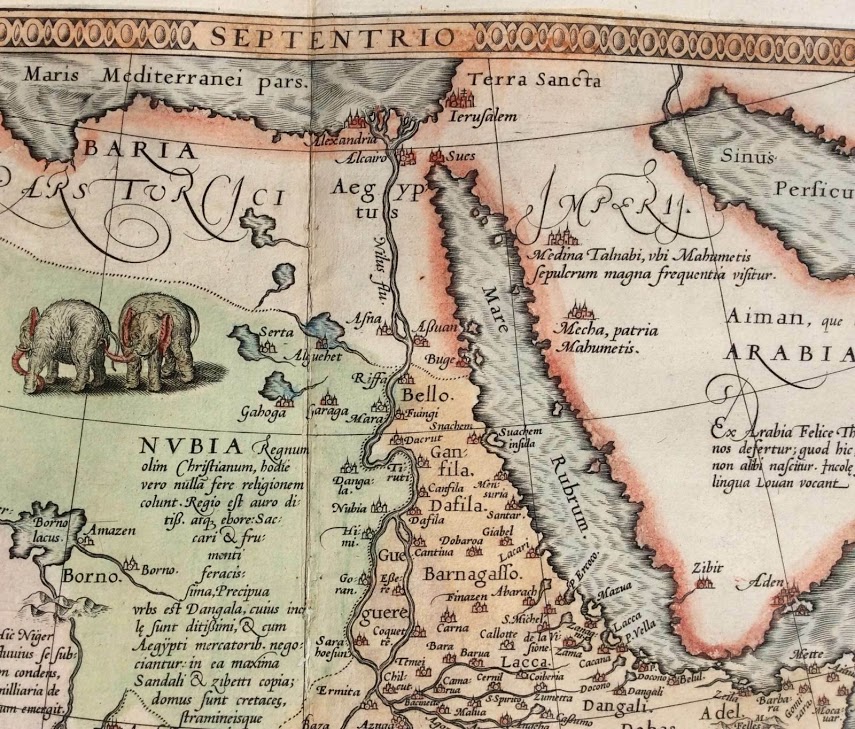 Original Abraham Ortelius Map of Africa The Kingdom of Prester John [Theatrum Orbis Terrarum