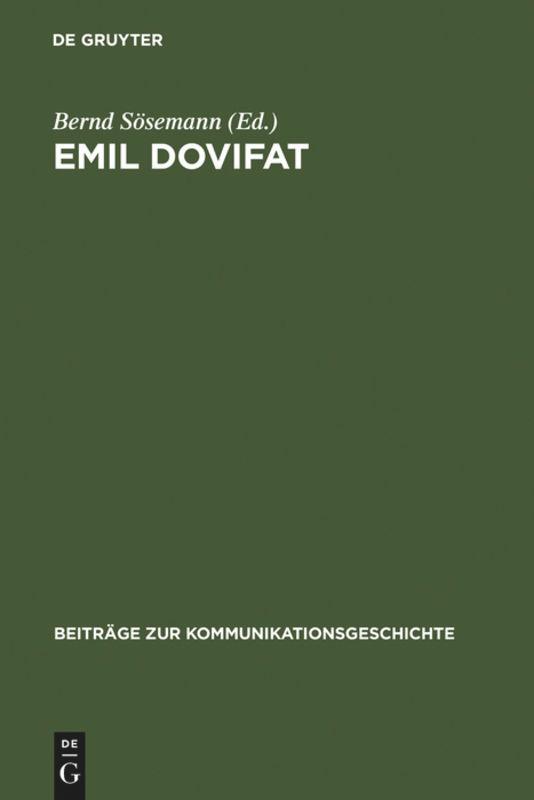 Emil Dovifat - Sösemann, Bernd