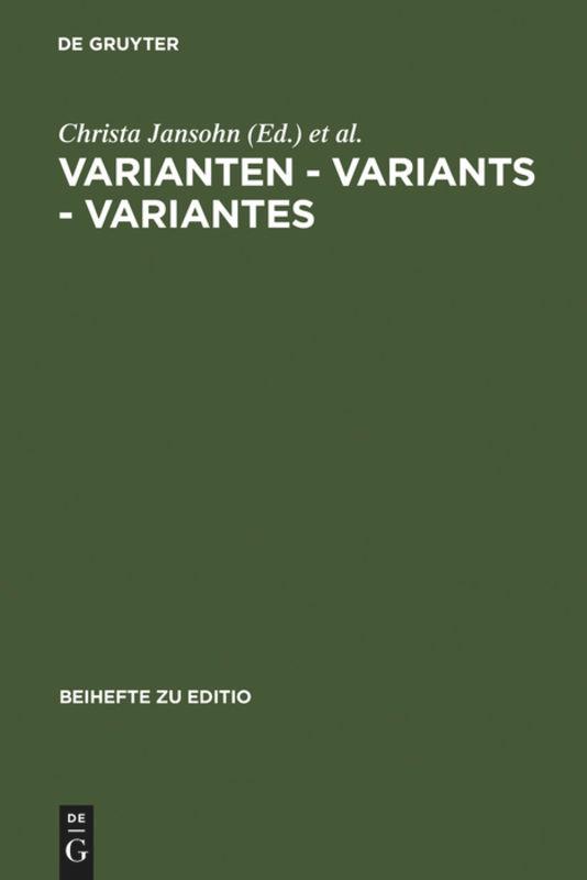 Varianten - Variants - Variantes - Jansohn, Christa / Plachta, Bodo