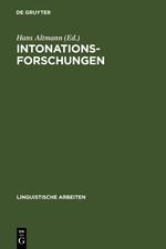 Intonationsforschungen - Altmann, Hans