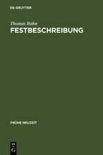 Festbeschreibung - Rahn, Thomas