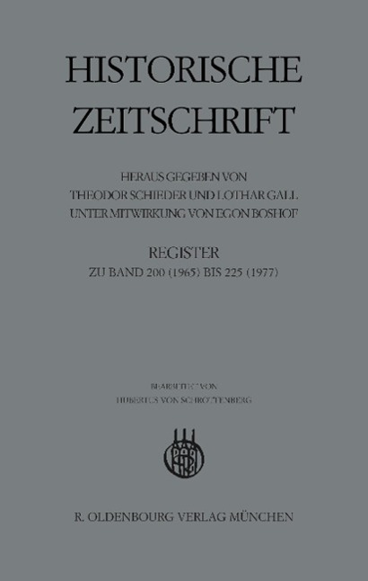 Historische Zeitschrift, Register zu Band 200 (1965) bis 225 (1977) - Schrottenberg, Hubertus von