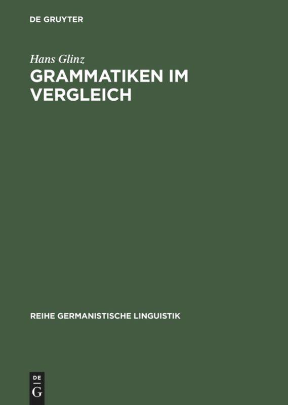 Grammatiken im Vergleich - Glinz, Hans