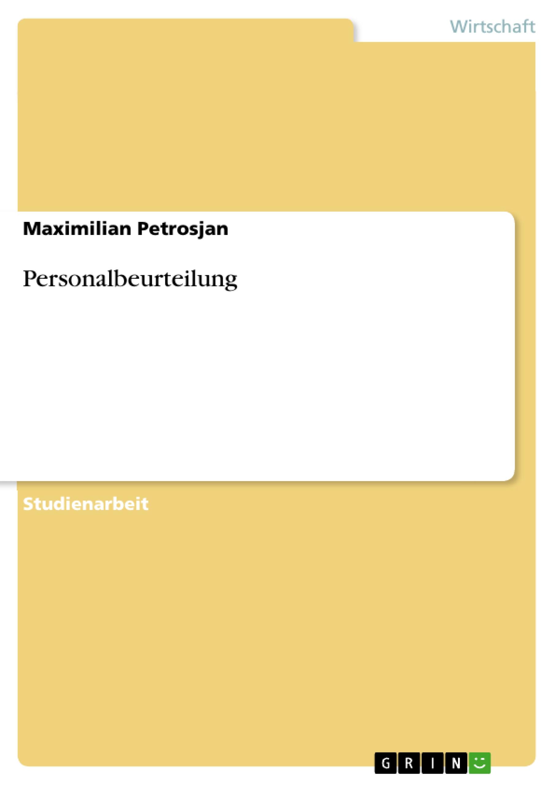 Personalbeurteilung - Petrosjan, Maximilian