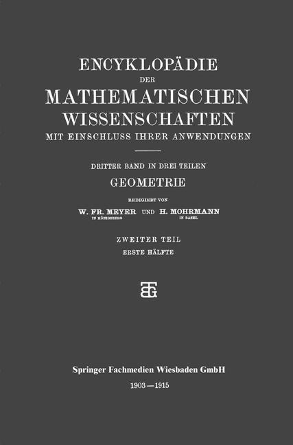 Geometrie - H. Mohrmann|W. Fr. Meyer