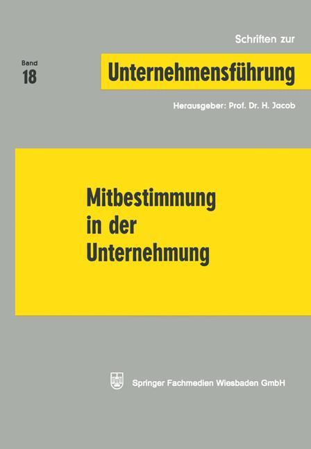 Mitbestimmung in der Unternehmung - NA Jacob