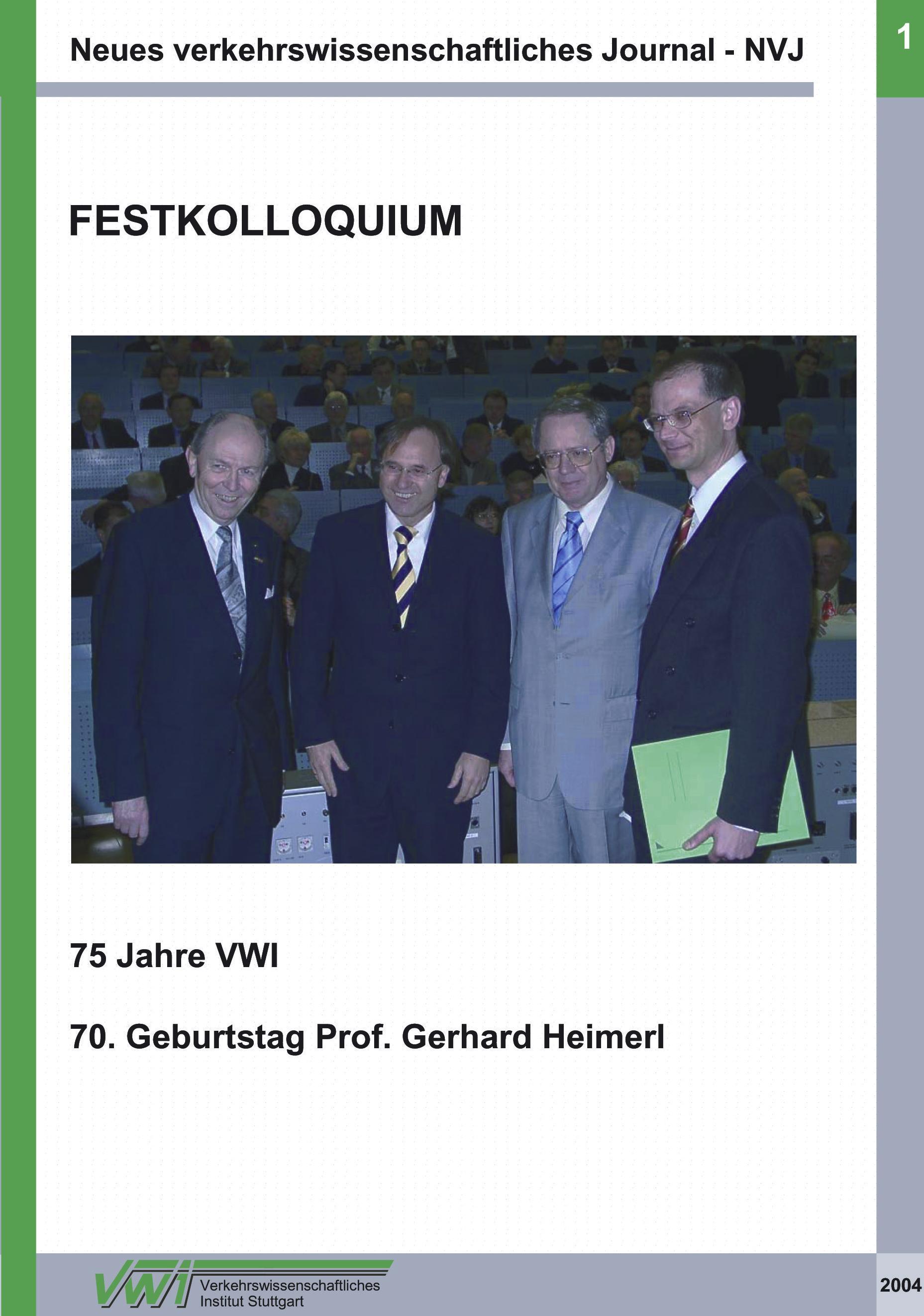 Neues verkehrswissenschaftliches Journal NVJ - Ausgabe 1 - Martin, Ullrich|Birn, Helmut|Müller, Ulrich|Fritsch, Dieter|Stiefer, Thomas