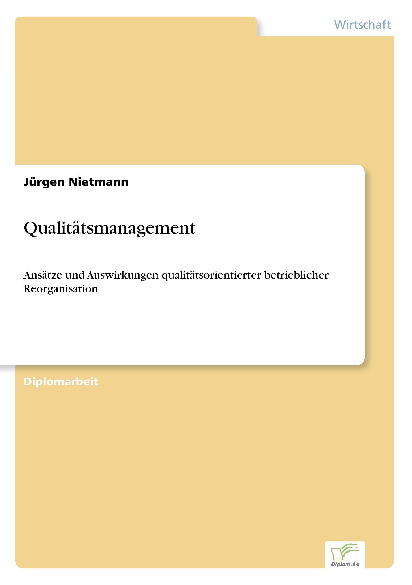 Qualitaetsmanagement - Nietmann, Jürgen