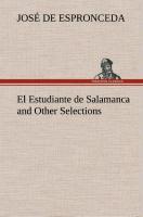 El Estudiante de Salamanca and Other Selections - Espronceda, JosÃƒÂ© de