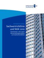 Sachwertrichtlinie und NHK 2010 - Sprengnetter, Hans Otto|Kierig, Jochem|Sauerborn, Christian|Roscher, Michael|Ziesenitz, Thomas-Andreas