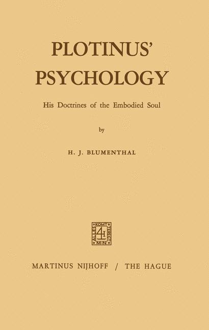 Plotinus Psychology - H.J. Blumenthal