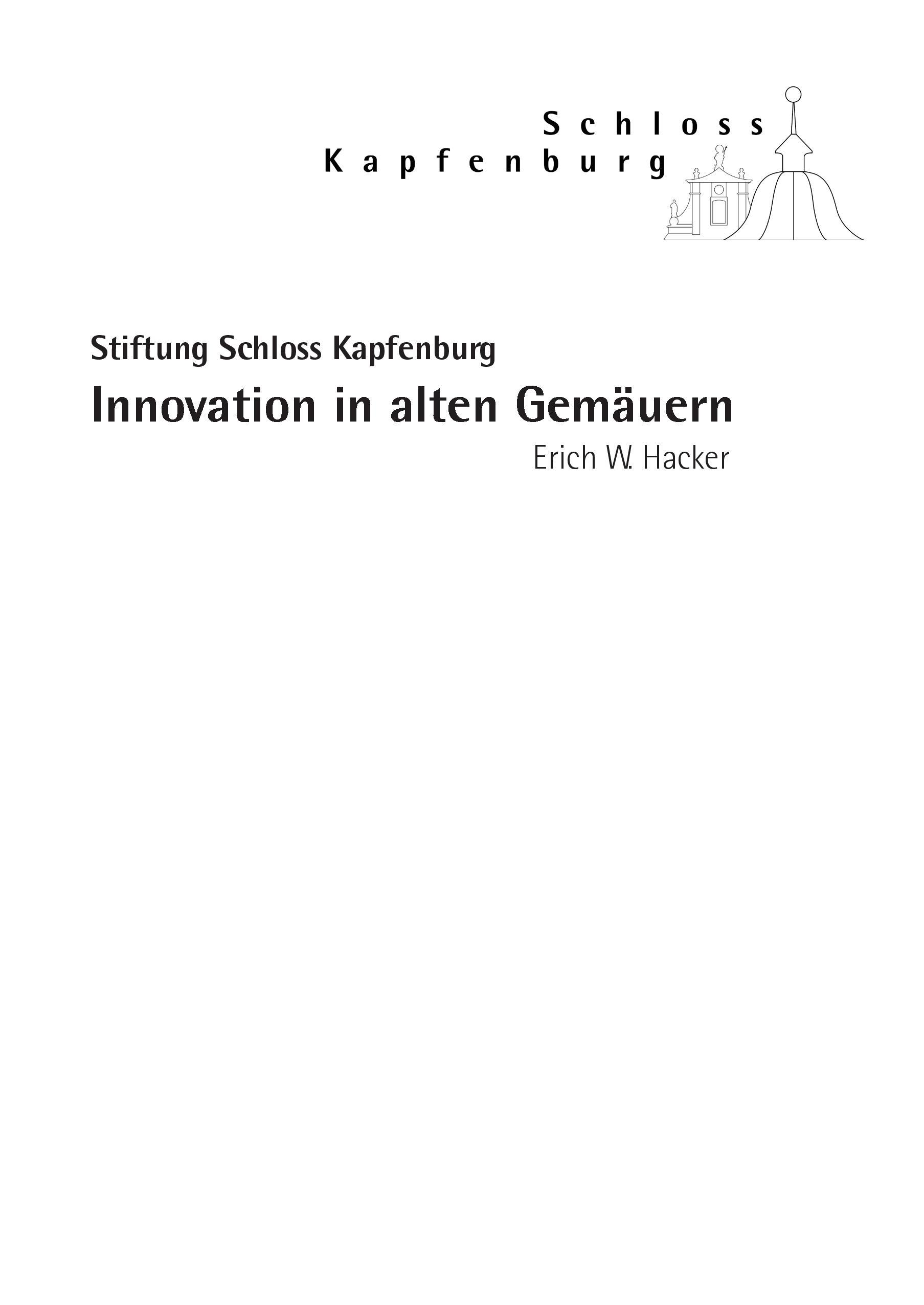 Innovation in alten Gemaeuern - Hacker, Erich W.