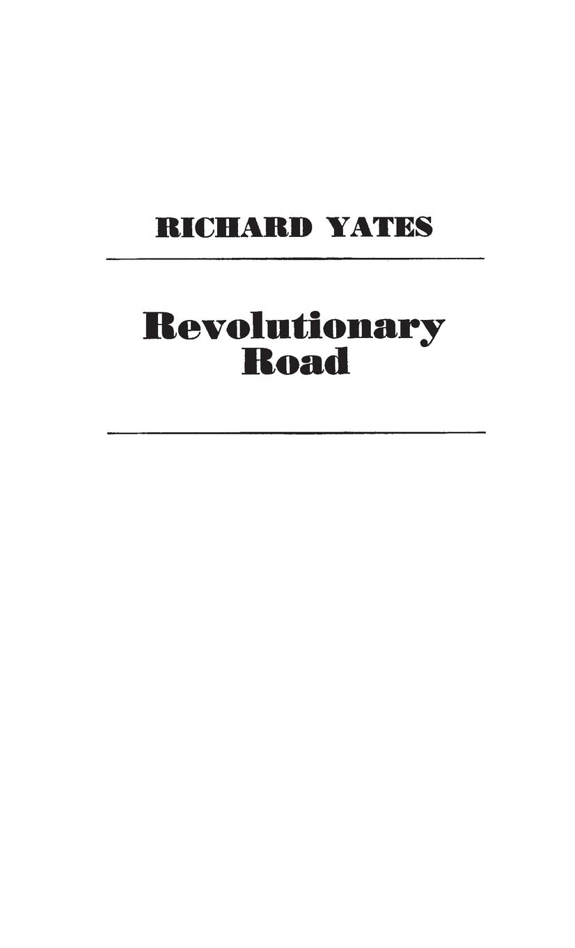 Revolutionary Road - Yates, Richard