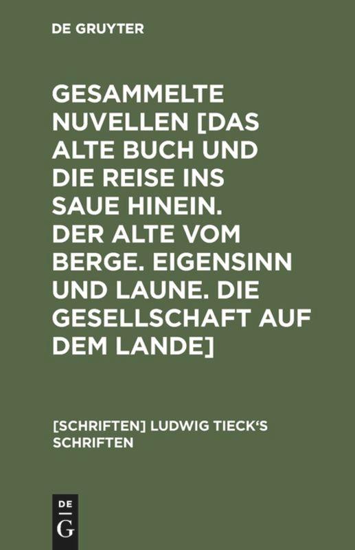 Novellen - Tieck, Ludwig