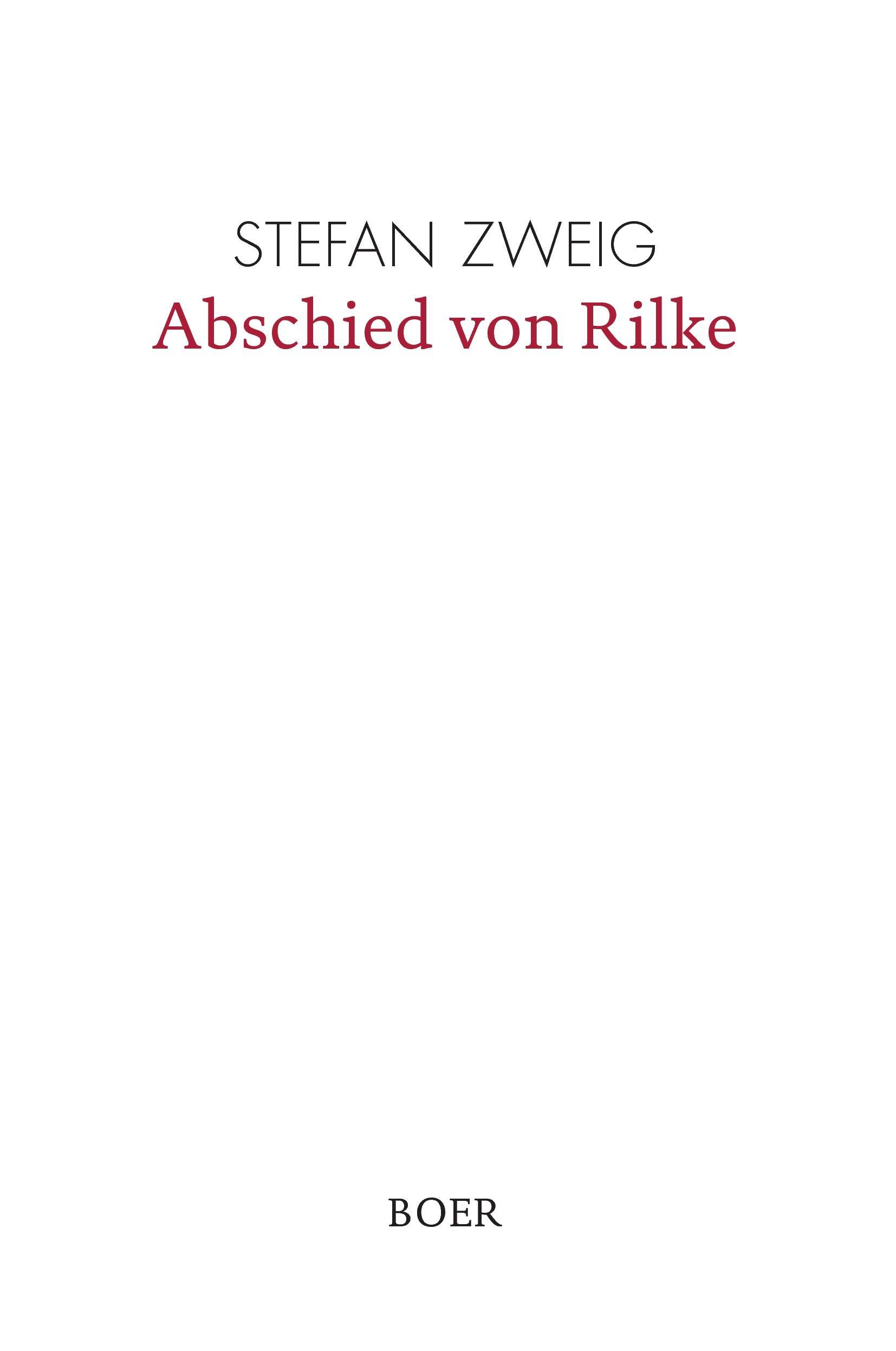 Abschied von Rilke - Zweig, Stefan