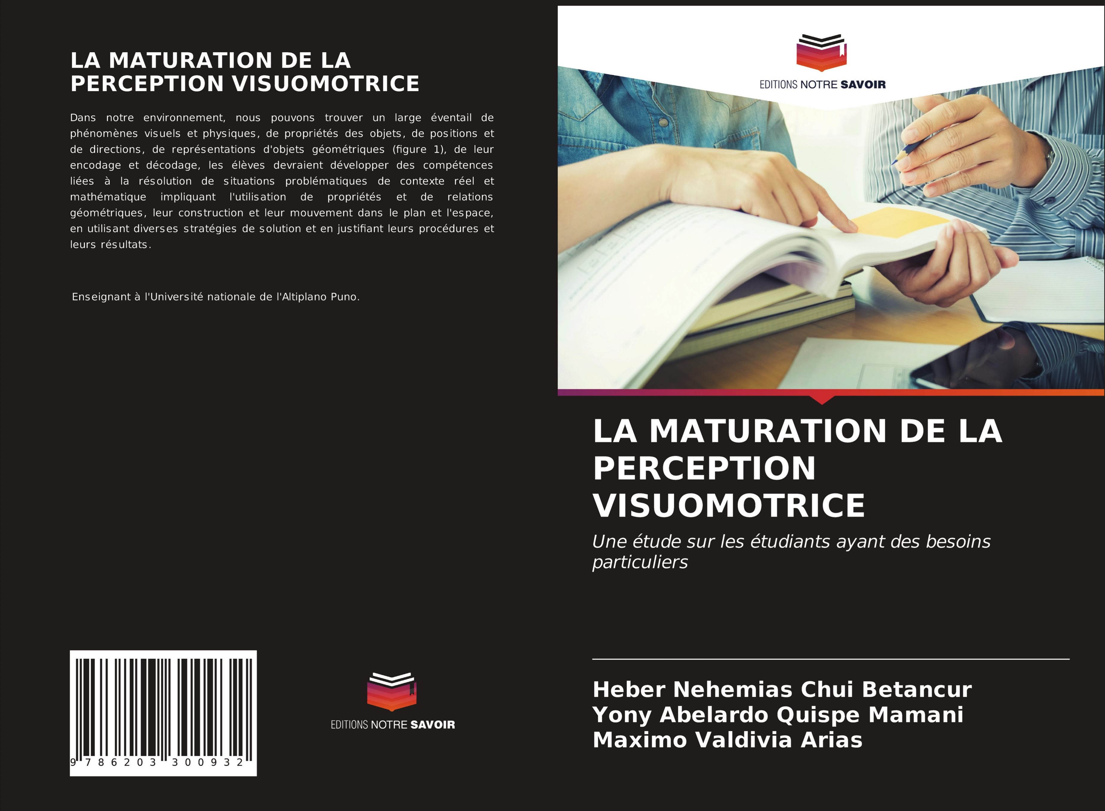 LA MATURATION DE LA PERCEPTION VISUOMOTRICE - Chui Betancur, Heber Nehemias|Quispe Mamani, Yony Abelardo|Valdivia Arias, Maximo